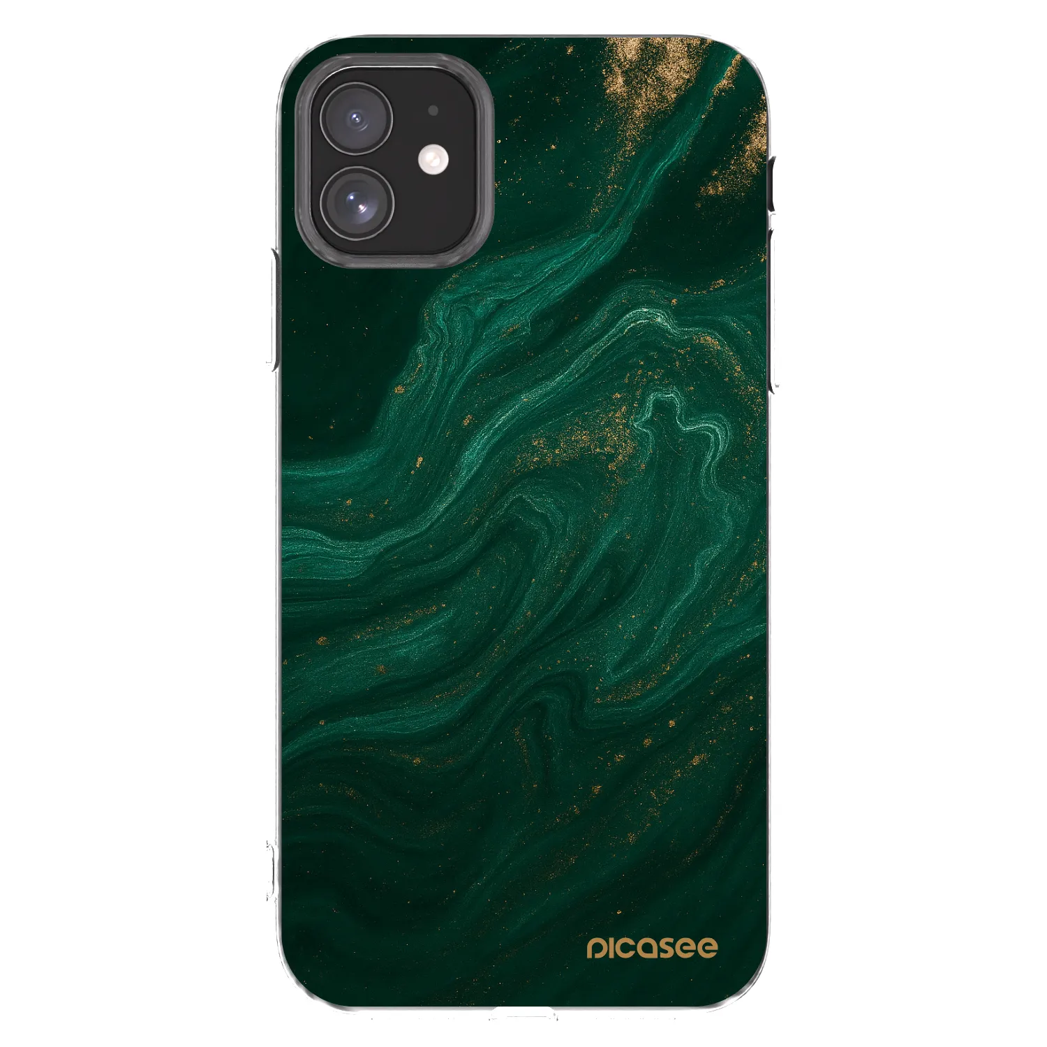 Picasee silikonski prozorni ovitek za Apple iPhone 11 - Green