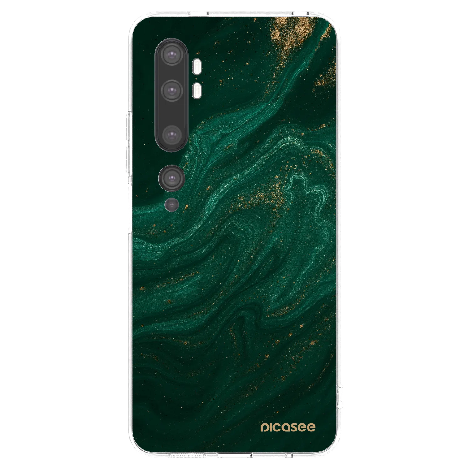 Picasee silikonski prozorni ovitek za Xiaomi Mi Note 10 (Pro) - Green