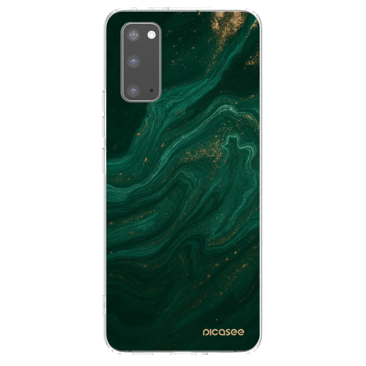 Picasee silikonski prozorni ovitek za Samsung Galaxy S20 G980F - Green