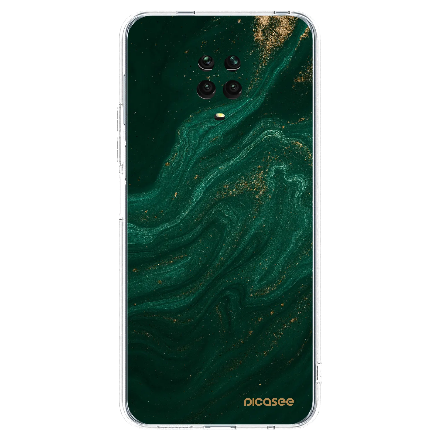 Picasee silikonski prozorni ovitek za Xiaomi Redmi Note 9 Pro - Green