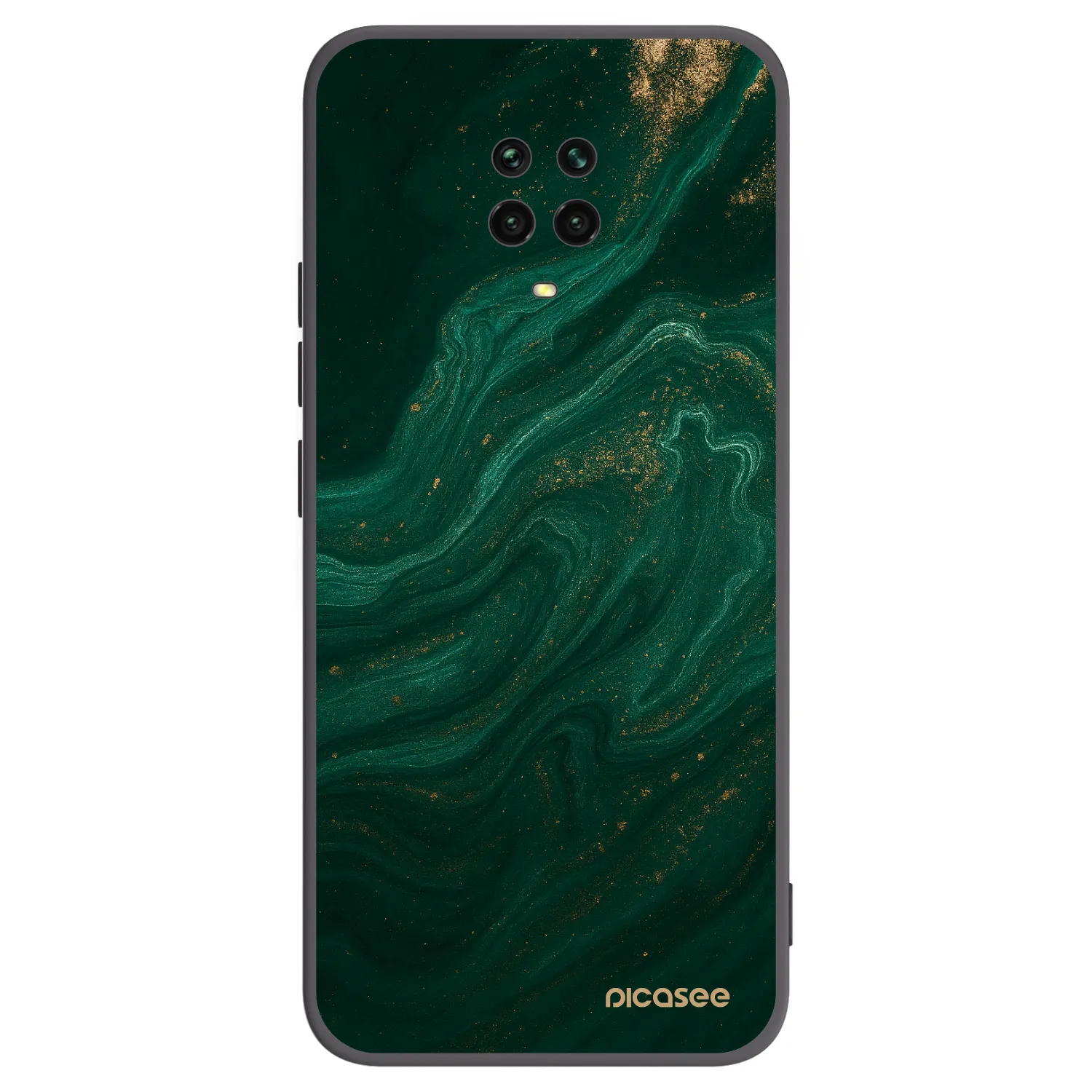 Picasee silikonski črni ovitek za Xiaomi Redmi Note 9 Pro - Green