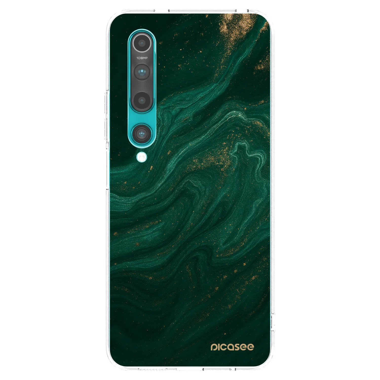 Picasee silikonski prozorni ovitek za Xiaomi Mi 10 - Green