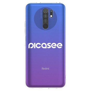 Picasee silikonski prozorni ovitek za Xiaomi Redmi 9 - Picasee - new logo - white