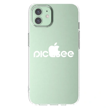 Picasee silikonski prozorni ovitek za Apple iPhone 12 - Picasee - new logo - white