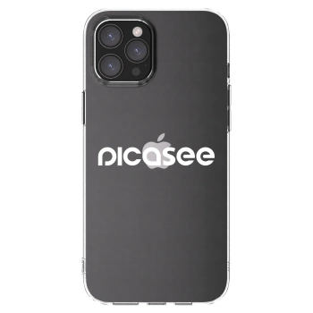 Picasee silikonski prozorni ovitek za Apple iPhone 12 Pro Max - Picasee - new logo - white