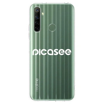 Picasee silikonski prozorni ovitek za Realme 6i - Picasee - new logo - white