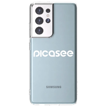 Picasee silikonski prozorni ovitek za Samsung Galaxy S21 Ultra 5G G998B - Picasee - new logo - white