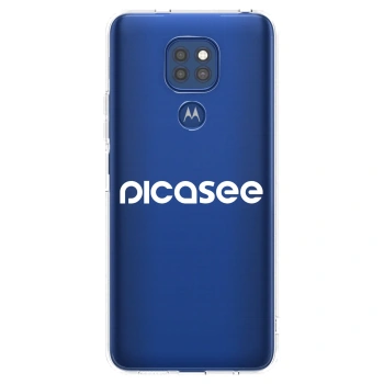 Picasee silikonski prozorni ovitek za Motorola Moto G9 Play - Picasee - new logo - white