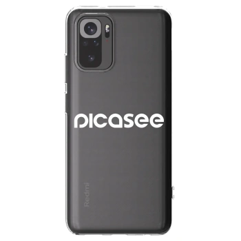 Picasee silikonski prozorni ovitek za Xiaomi Redmi Note 10 - Picasee - new logo - white
