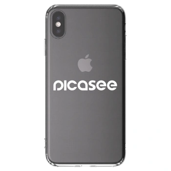 Picasee silikonski prozorni ovitek za Apple iPhone XS Max - Picasee - new logo - white