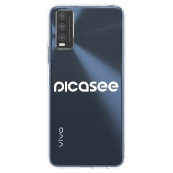 Picasee silikonski prozorni ovitek za Vivo Y20s - Picasee - new logo - white