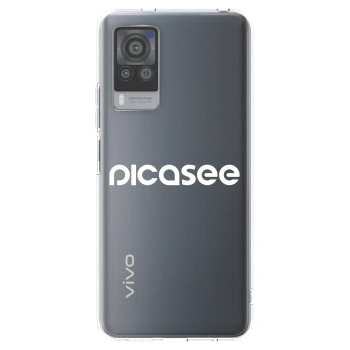 Picasee silikonski prozorni ovitek za Vivo X60 Pro 5G - Picasee - new logo - white
