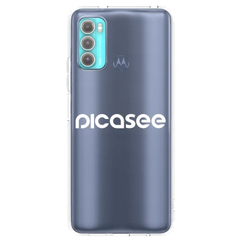 Picasee silikonski prozorni ovitek za Motorola Moto G60 - Picasee - new logo - white