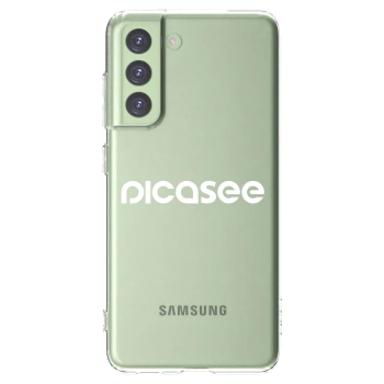 Picasee silikonski prozorni ovitek za Samsung Galaxy S21 FE 5G - Picasee - new logo - white