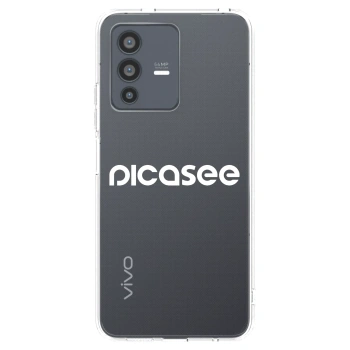 Picasee silikonski prozorni ovitek za Vivo V23 5G - Picasee - new logo - white
