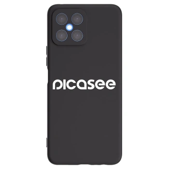 Picasee silikonski črni ovitek za Honor X8 4G - Picasee - new logo - white