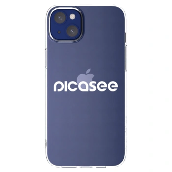 Picasee silikonski prozorni ovitek za Apple iPhone 14 Plus - Picasee - new logo - white