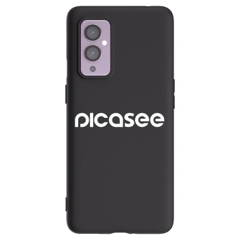 Picasee silikonski črni ovitek za OnePlus 9 - Picasee - new logo - white