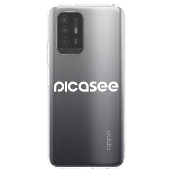 Picasee silikonski prozorni ovitek za OPPO A94 5G - Picasee - new logo - white