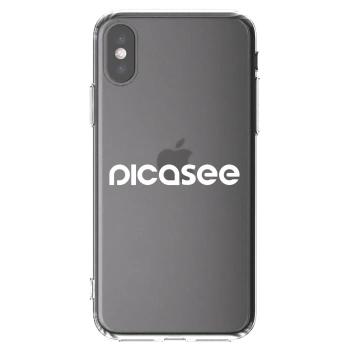 Picasee silikonski prozorni ovitek za Apple iPhone X/XS - Picasee - new logo - white