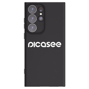 Picasee silikonski črni ovitek za Samsung Galaxy S23 Ultra 5G - Picasee - new logo - white