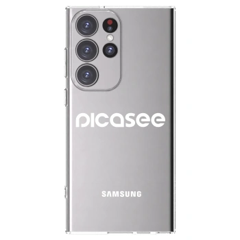 Picasee silikonski prozorni ovitek za Samsung Galaxy S23 Ultra 5G - Picasee - new logo - white