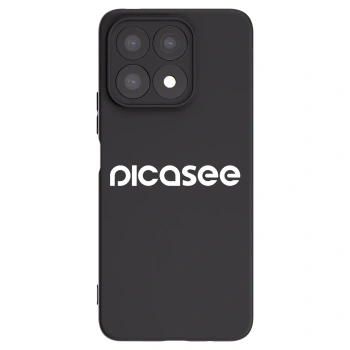 Picasee silikonski črni ovitek za Honor X8a - Picasee - new logo - white