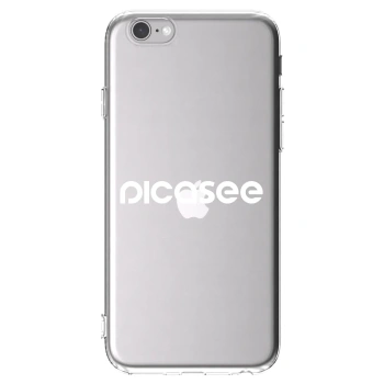 Picasee silikonski prozorni ovitek za Apple iPhone 6/6S - Picasee - new logo - white