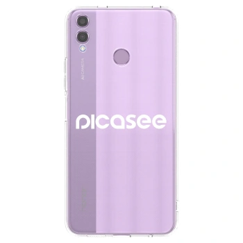 Picasee silikonski prozorni ovitek za Honor 8X - Picasee - new logo - white