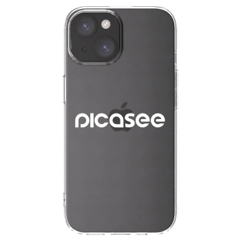 Picasee silikonski prozorni ovitek za Apple iPhone 15 - Picasee - new logo - white