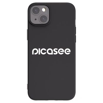 Picasee silikonski črni ovitek za Apple iPhone 15 Plus - Picasee - new logo - white