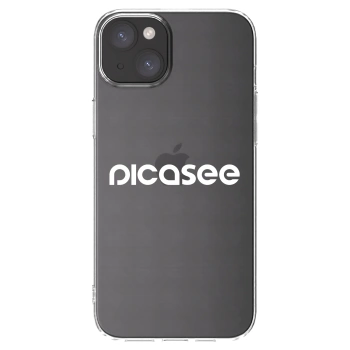 Picasee silikonski prozorni ovitek za Apple iPhone 15 Plus - Picasee - new logo - white