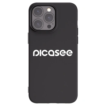 Picasee silikonski črni ovitek za Apple iPhone 15 Pro Max - Picasee - new logo - white
