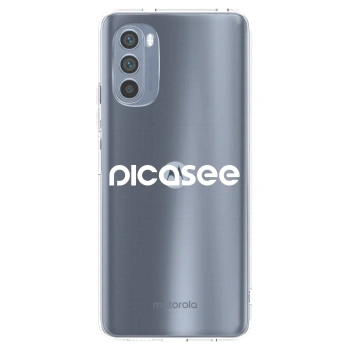 Picasee silikonski prozorni ovitek za Motorola Moto G62 - Picasee - new logo - white