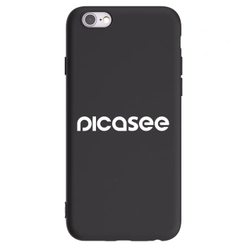 Picasee silikonski črni ovitek za Apple iPhone 6/6S - Picasee - new logo - white