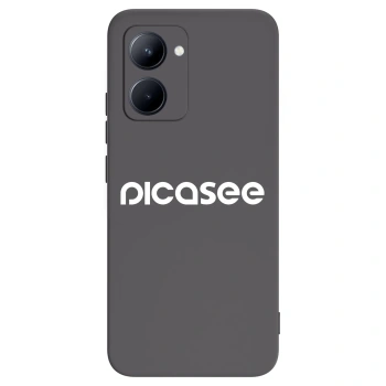 Picasee silikonski črni ovitek za Realme C33 (2023) - Picasee - new logo - white