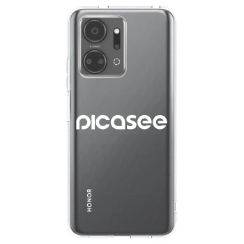Picasee silikonski prozorni ovitek za Honor X7a - Picasee - new logo - white