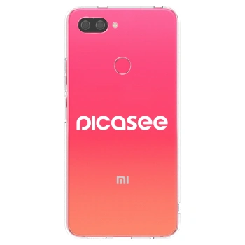 Picasee silikonski prozorni ovitek za Xiaomi Mi 8 Lite - Picasee - new logo - white
