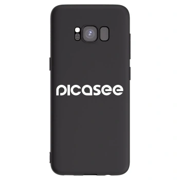 Picasee silikonski črni ovitek za Samsung Galaxy S8 G950F - Picasee - new logo - white