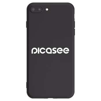 Picasee silikonski črni ovitek za Apple iPhone 7 Plus - Picasee - new logo - white