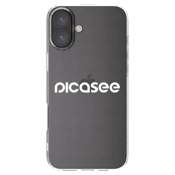 Picasee silikonski prozorni ovitek za Apple iPhone 16 Plus - Picasee - new logo - white