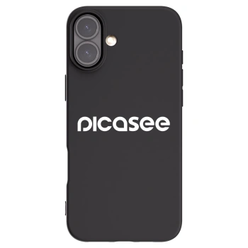 Picasee silikonski črni ovitek za Apple iPhone 16 Plus - Picasee - new logo - white