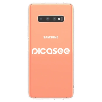 Picasee silikonski prozorni ovitek za Samsung Galaxy S10 Plus G975 - Picasee - new logo - white