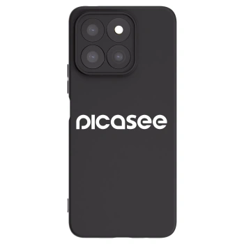 Picasee silikonski črni ovitek za Honor X8c - Picasee - new logo - white