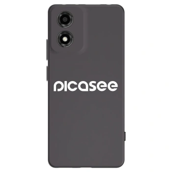 Picasee silikonski črni ovitek za Motorola Moto E14 - Picasee - new logo - white