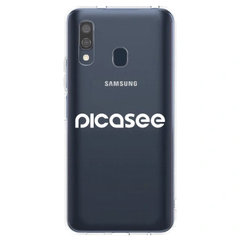Picasee silikonski prozorni ovitek za Samsung Galaxy A40 A405F - Picasee - new logo - white