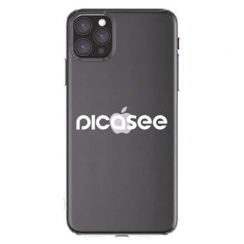Picasee silikonski prozorni ovitek za Apple iPhone 11 Pro Max - Picasee - new logo - white