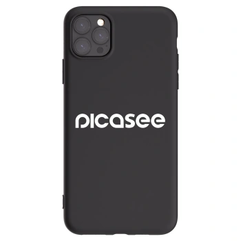 Picasee silikonski črni ovitek za Apple iPhone 11 Pro Max - Picasee - new logo - white