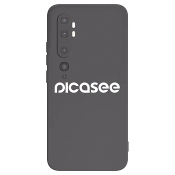 Picasee silikonski črni ovitek za Xiaomi Mi Note 10 (Pro) - Picasee - new logo - white