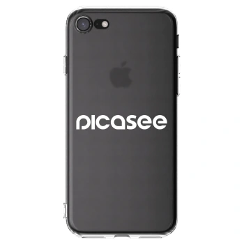 Picasee silikonski prozorni ovitek za Apple iPhone SE 2020 - Picasee - new logo - white